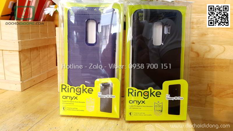 Ốp lưng Samsung S9 Plus Ringke Onyx vân kim loại