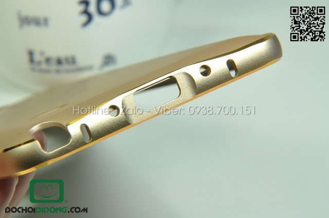 Ốp lưng Samsung Galaxy Note 4 viền nhôm lưng mịn cao cấp