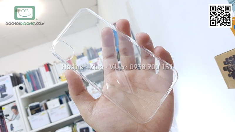 Ốp lưng iPhone X Zacase dẻo trong có nắp đậy cống sạc