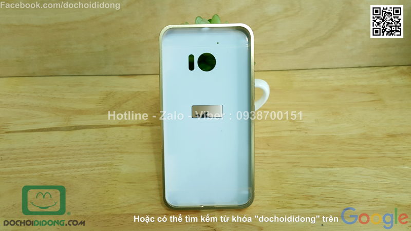 Ốp lưng HTC 10 Lifestyle viền nhôm lưng tráng gương