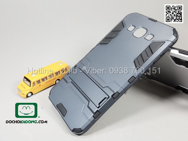 Ốp lưng Samsung Galaxy A8 Iron Man chống sốc có chống lưng