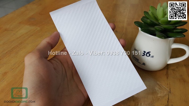 Miếng dán mặt sau Oppo R7s Carbon