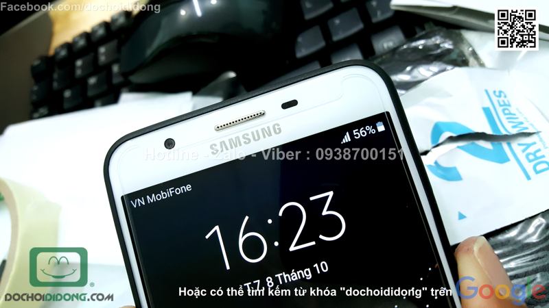 Ốp lưng Samsung Galaxy J7 Prime dẻo vân vải bố