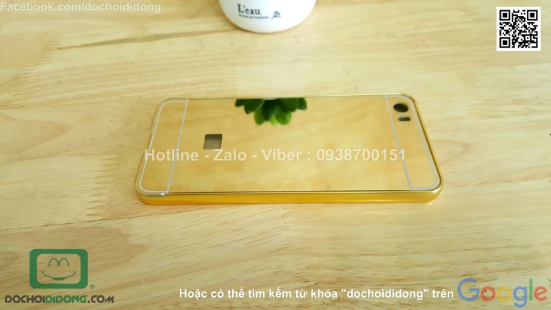 Ốp lưng Xiaomi Mi 5 viền nhôm lưng tráng gương