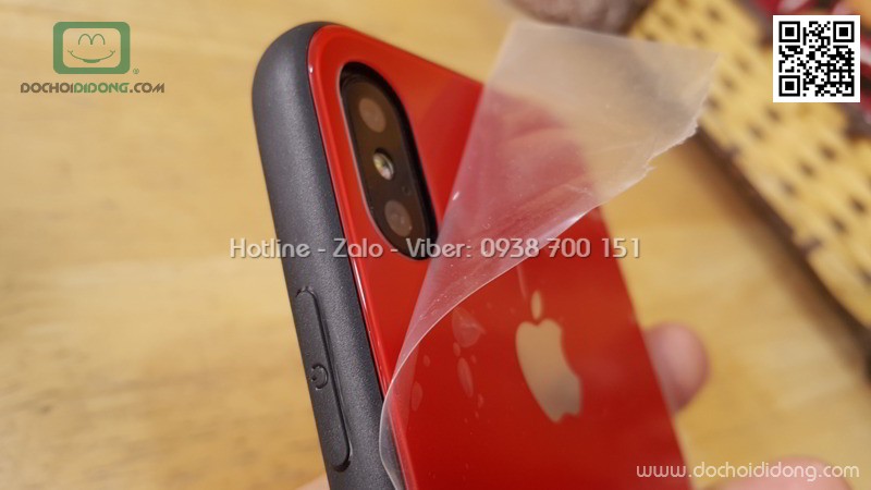 Ốp lưng iPhone X Hojar lưng kính cường lực viền mềm