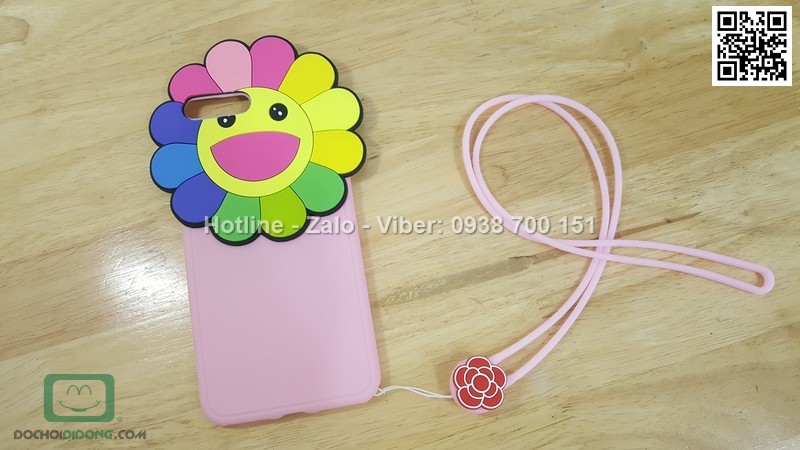 Ốp lưng iPhone 7 Plus dẻo hình thú có dây đeo