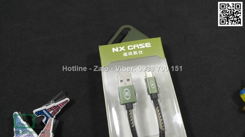 Cáp microusb NX 1m quân đội chống đứt