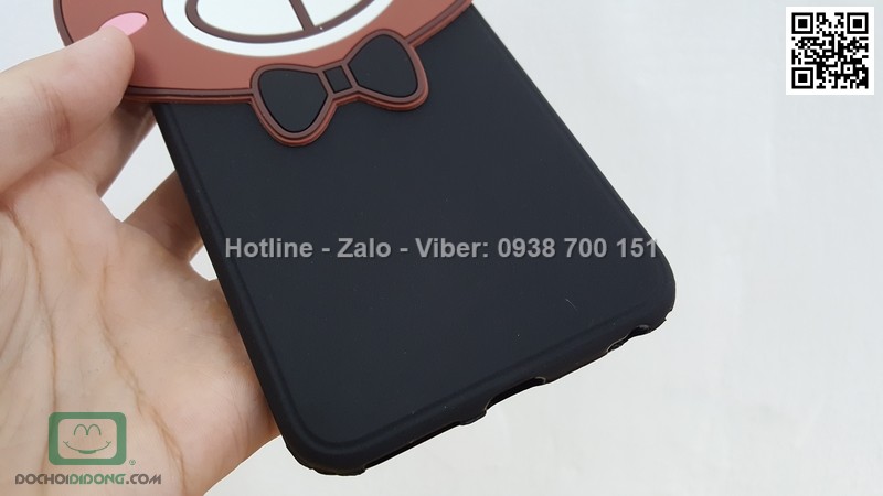 Ốp lưng iPhone 6 6s Plus dẻo hình thú có dây đeo