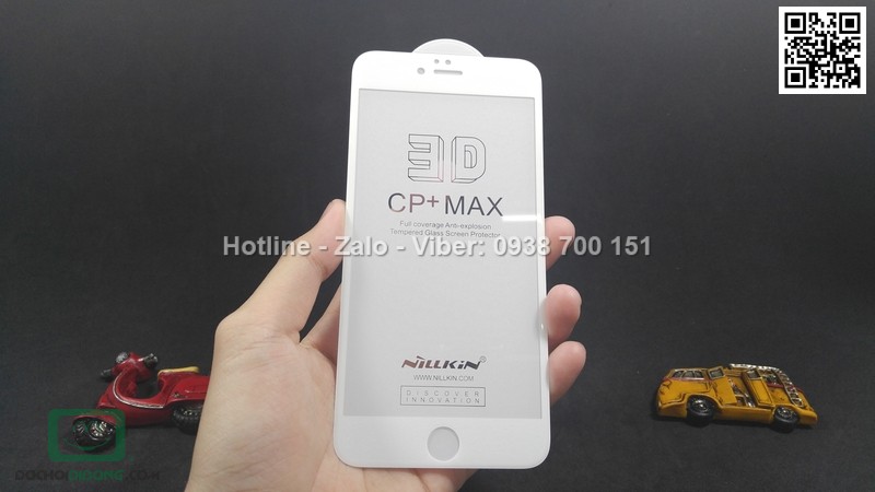 Miếng dán cường lực iPhone 6 6s Plus Nillkin 3D CP Max full màn hình 9H