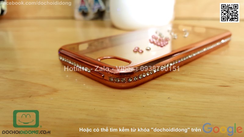 Ốp lưng iPhone 5 5s SE đính đá hình con công