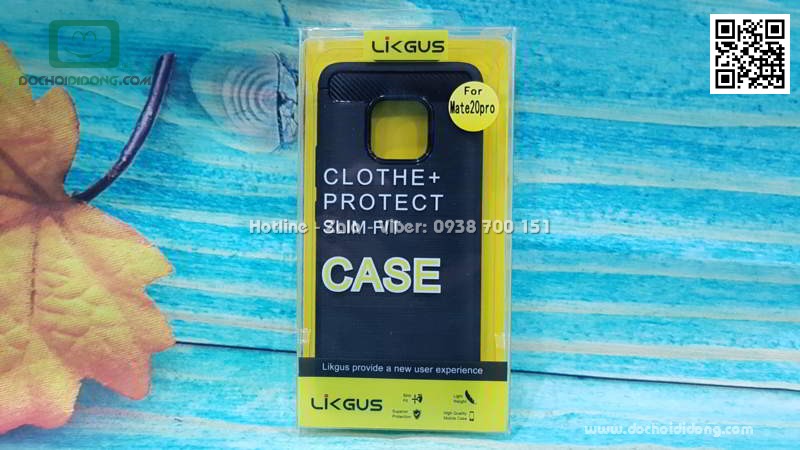 Ốp lưng Huawei Mate 20 Pro Likgus chống sốc vân kim loại