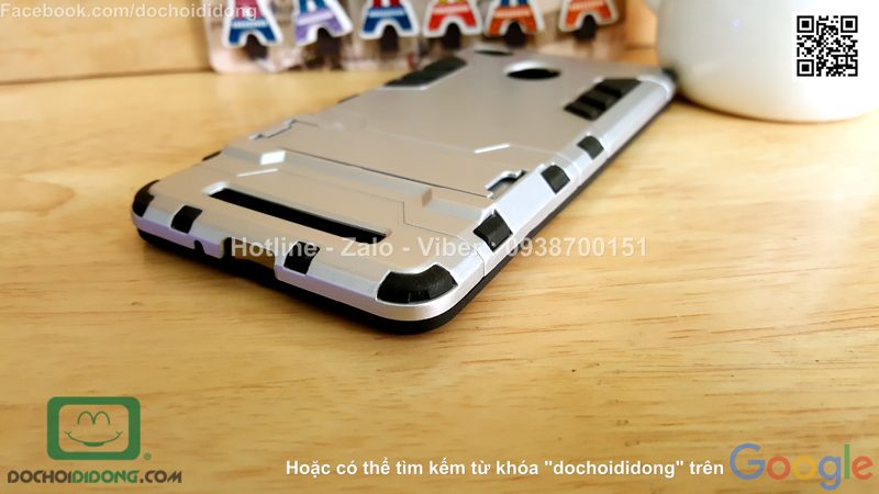 Ốp lưng Xiaomi Redmi 3 Pro Iron Man chống sốc có chống lưng