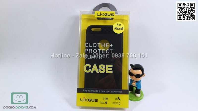 Ốp lưng iPhone 6 6s Likgus chống sốc vân kim loại
