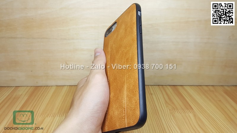 Ốp lưng iPhone 7 Plus Mean Love lưng da chống sốc