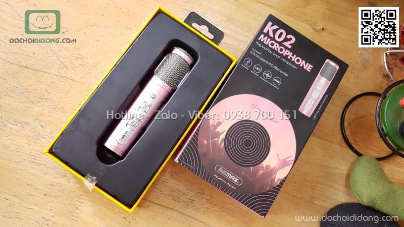 Micro karaoke Remax K02 cho điện thoại máy tính bảng và PC