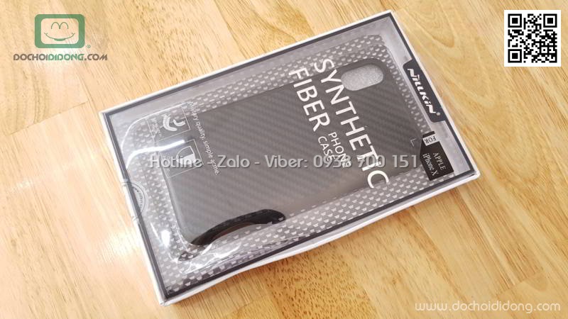 Ốp lưng iPhone X XS Nillkin carbon