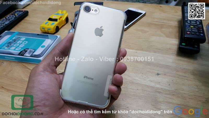 Ốp lưng iPhone 8 Nillkin dẻo trong siêu mỏng