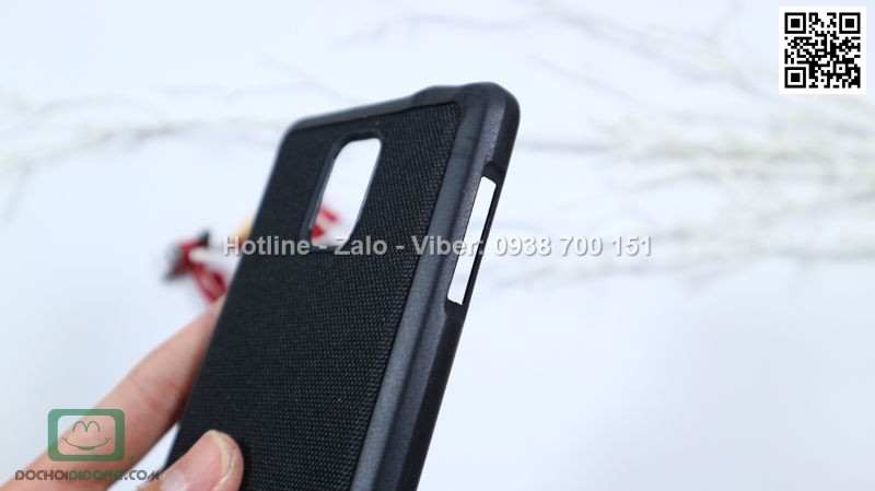 Ốp lưng Samsung Galaxy Note 4 dẻo vân vải bố