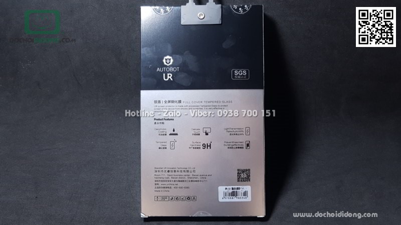 Miếng dán cường lực full màn hình iPhone XR AutoBot 0.26mm kèm dán sau