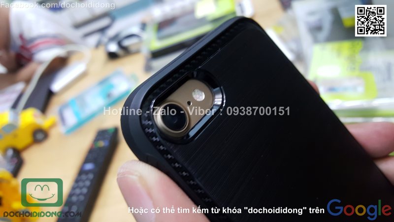 Ốp lưng iPhone 8 Ringke vân kim loại