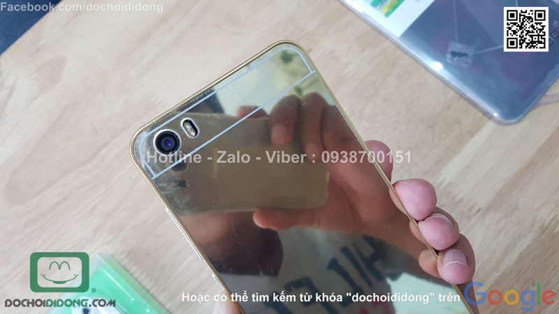 Ốp lưng Xiaomi Mi 5 viền nhôm lưng tráng gương