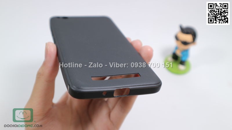 Ốp lưng Xiaomi Redmi 4A dẻo nhám đen siêu mỏng bảo vệ camera