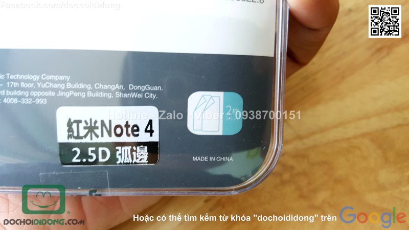 Cường lực Xiaomi Redmi Note 4 Gor 9H