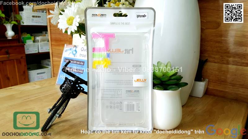 Ốp lưng iPhone 6 6s Plus Solozen dẻo trong cao cấp