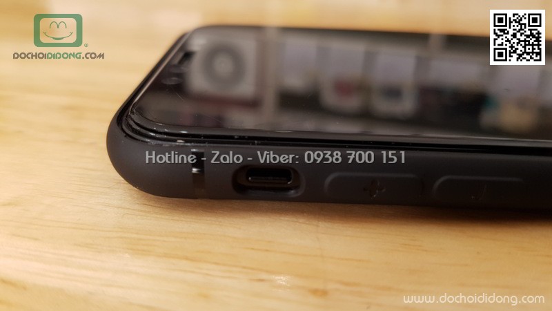 Ốp lưng iPhone X XS Zacase bảo vệ camera dẻo nhám lưng kín
