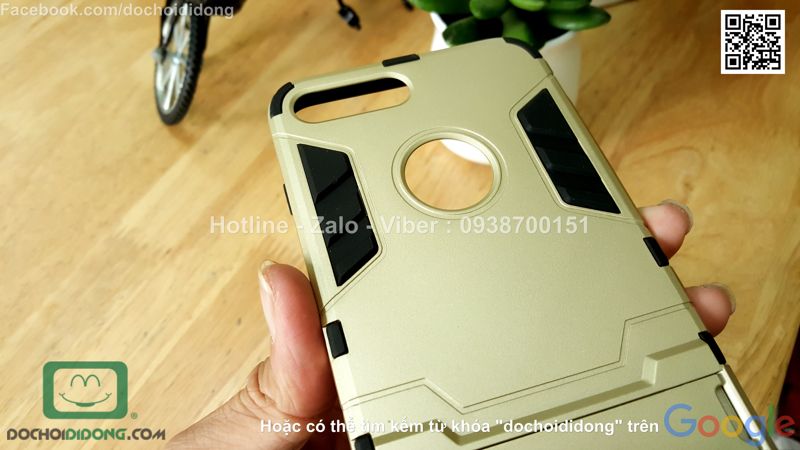 Ốp lưng iPhone 7 Plus Iron Man chống sốc có chống lưng