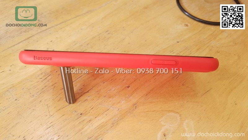 Ốp lưng iPhone X XS Baseus Happy Watching Supporting có chống lưng