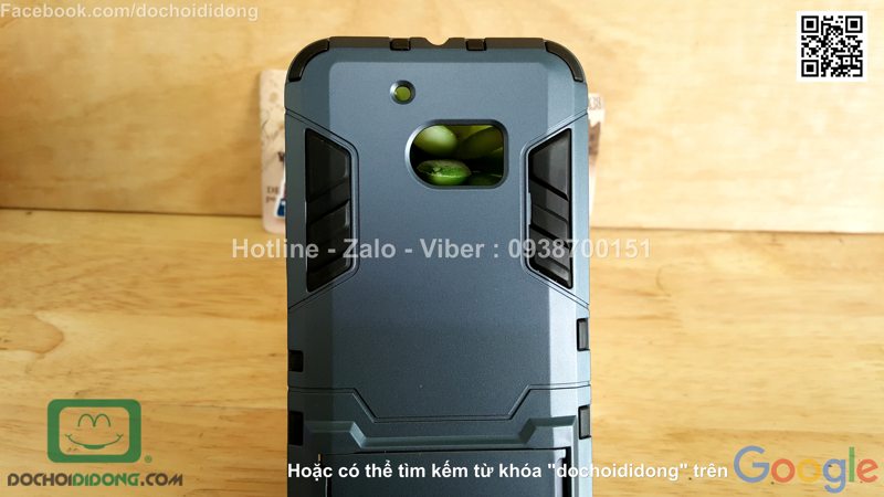 Ốp lưng HTC 10 Iron Man chống sốc có chống lưng