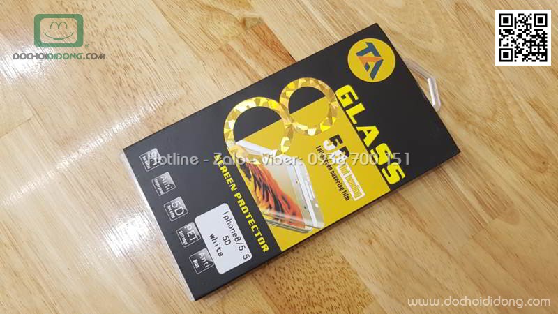 Miếng dán cường lực full màn hình iPhone 8 Plus 5D