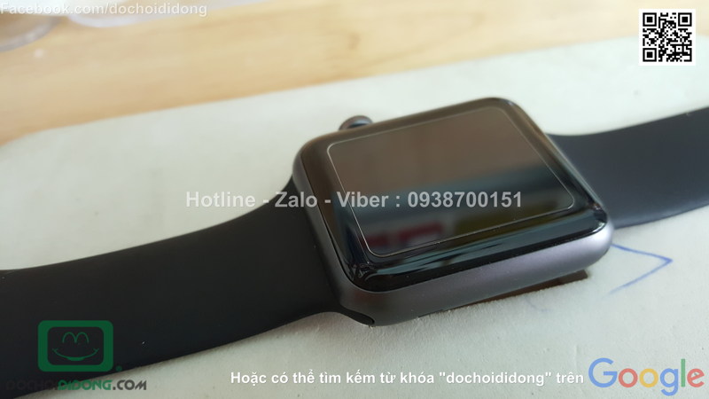 Miếng dán cường lực đồng hồ Apple Watch 42mm Gor 9H