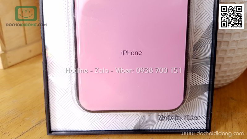 Ốp lưng iPhone X Hojar lưng kính cường lực viền mềm