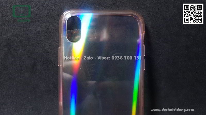 Ốp lưng iPhone XR Likgus Aurora lưng kính đổi màu