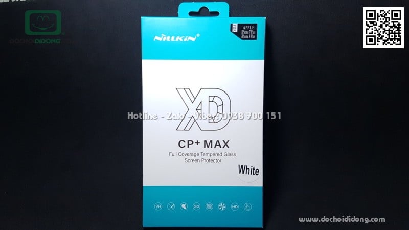 Miếng dán cường lực full màn hình iPhone 7 8 Plus Nillkin XD CP Max 9H