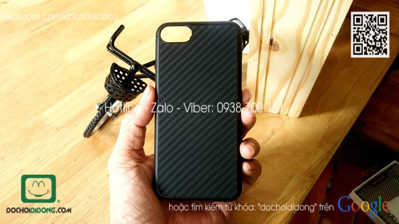 Ốp lưng iPhone 8 Nillkin carbon