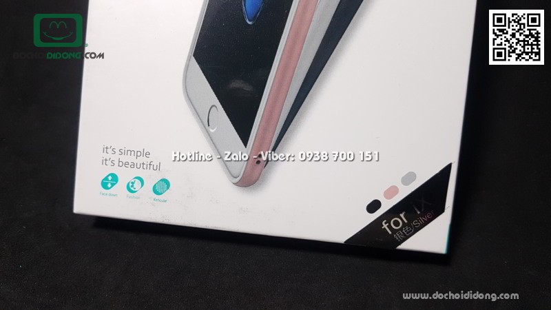 Ốp viền iPhone X XS Totu Design dẻo ánh kim