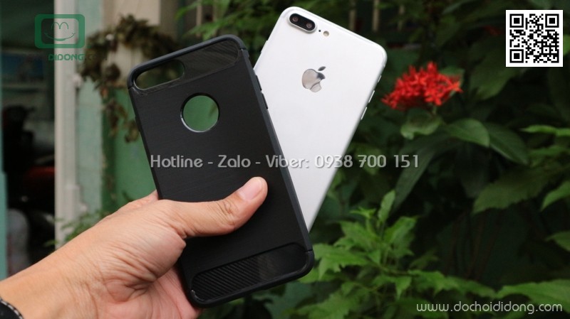 Ốp lưng iPhone 8 Plus Likgus chống sốc vân kim loại