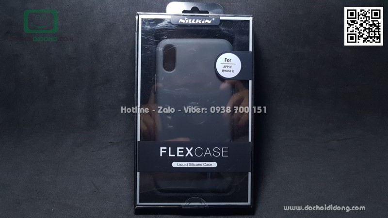 Ốp lưng iPhone X XS Nillkin Flex dẻo nhung