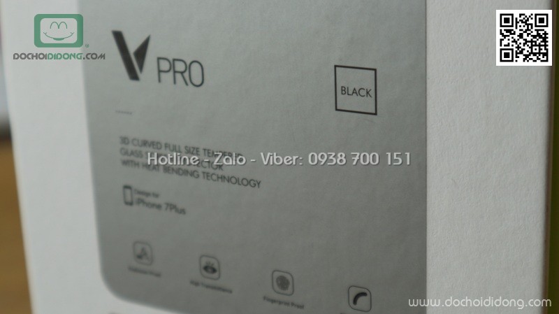 Miếng dán cường lực iPhone 8 Plus Benks V Pro full màn hình