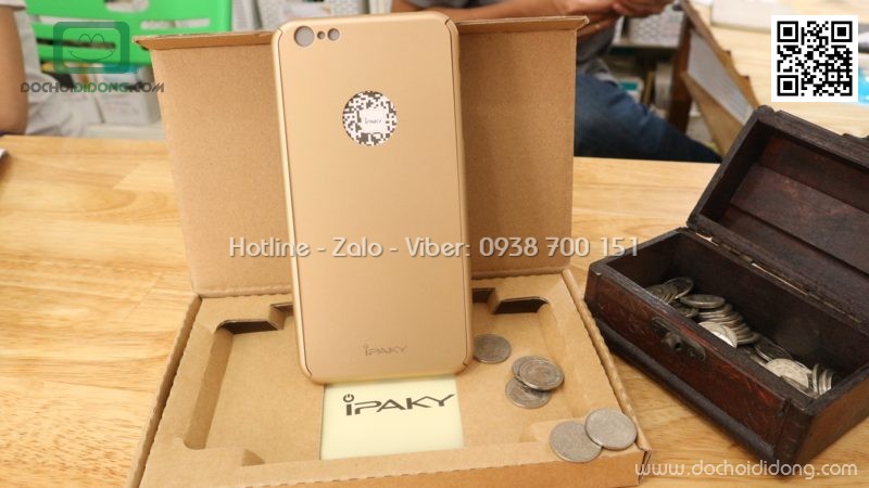 Ốp lưng iPhone 6 Plus Ipaky bảo vệ 360 độ có kính cường lực