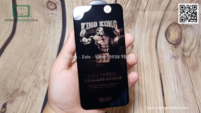 Dán cường lực iPhone X XS KingKong hộp sắt chính hãng