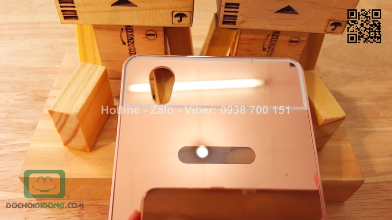 Ốp lưng OPPO Mirror 5 viền nhôm lưng tráng gương