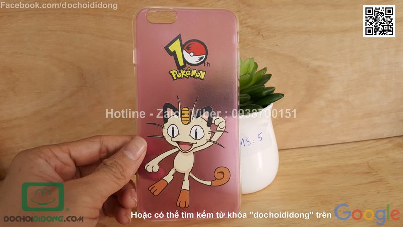 Ốp lưng iPhone 6 6s Plus Pokemon Go dẻo viền trong