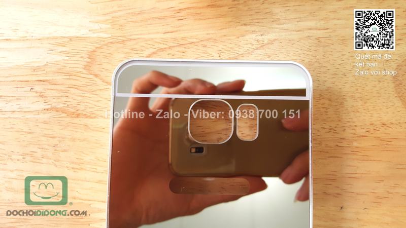 Ốp lưng Samsung Galaxy Note 5 viền nhôm lưng tráng gương