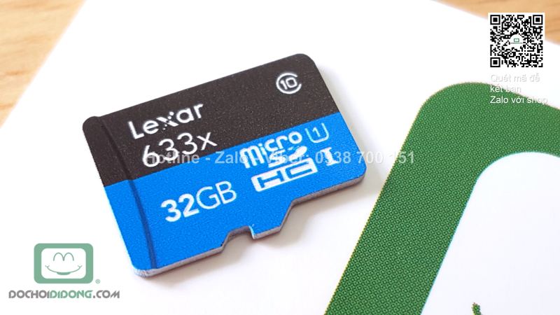 Thẻ nhớ microSD Lexar 32GB Class 10 633x chính hãng