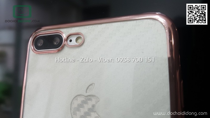 Ốp lưng iPhone 7 8 Plus Benks Magic Glitz dẻo trong viền màu