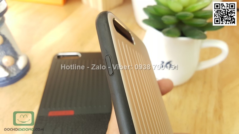 Ốp lưng iPhone 7 Plus Meephone Metal bọc da